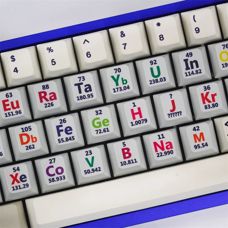 Вишневый профиль pbt keycaps 26 клавиш химический элемент стол для механической