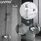 GAPPO смеситель для душа + смеситель для раковины смеситель для душа смеситель для ванны Водопад смесители для ванны набор для душа с дождем Душевая система