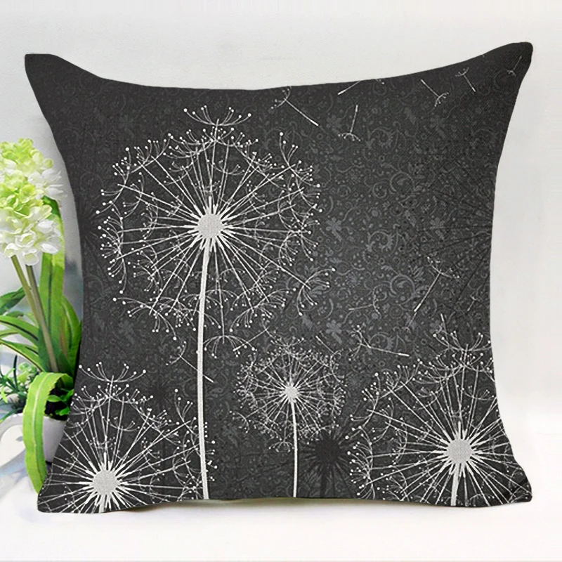 Чехлы для подушек растительный красивый Одуванчик хлопковый льняной чехол