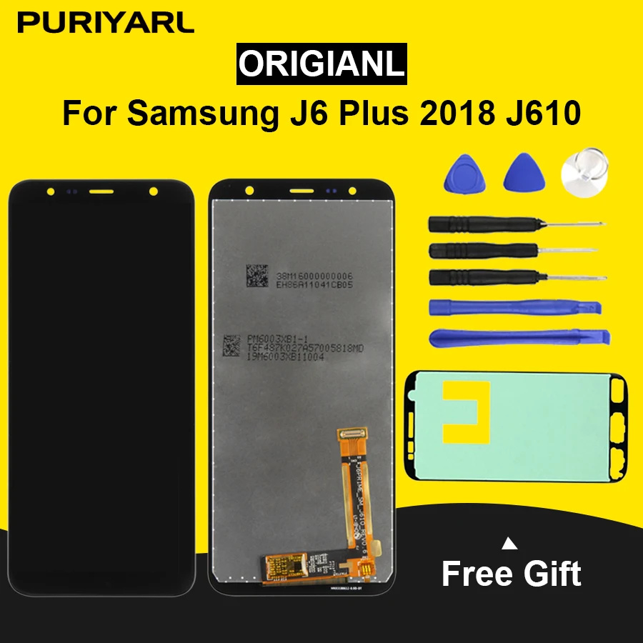 Оригинал для samsung Galaxy J6 + 2018 Plus J610 J610F Prime ЖК дисплей сенсорный экран сенсор Digitier