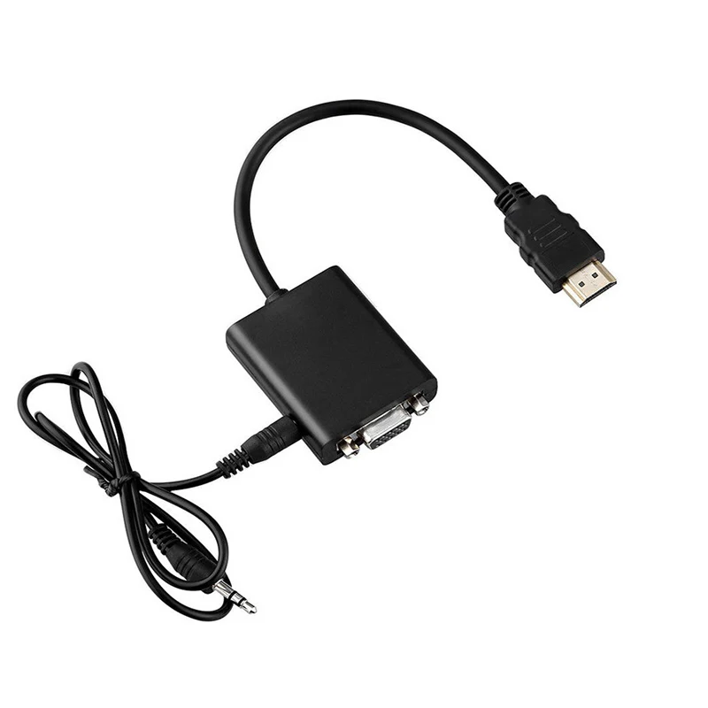 SZ-WXDZ Высокое качество HDMI папа к VGA Женский адаптер конвертер аудио видео кабель