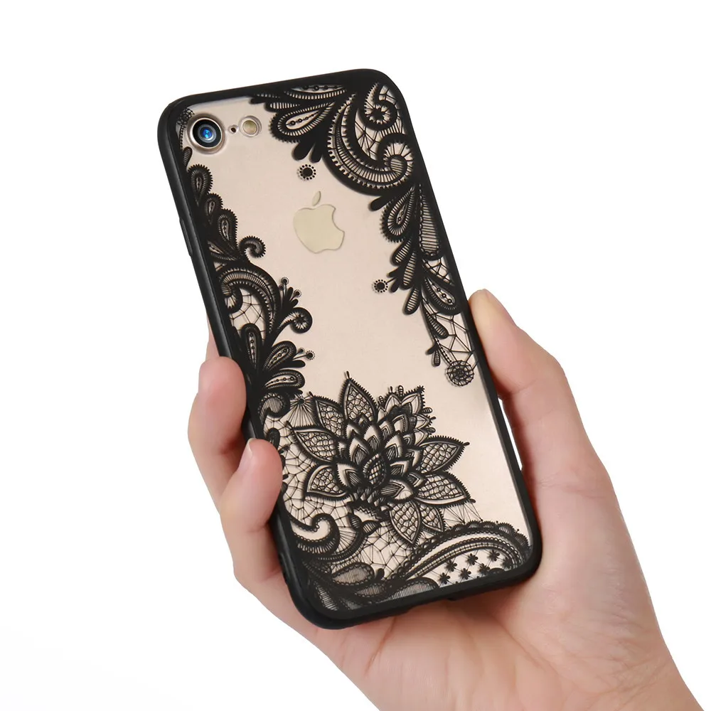KISSCASE Retro Sexy Floral Phone Case For iPhone 8 7 6 6s 5 5s SE Plus Lace Flower Cases Back Cover XS X Max XR Capa |