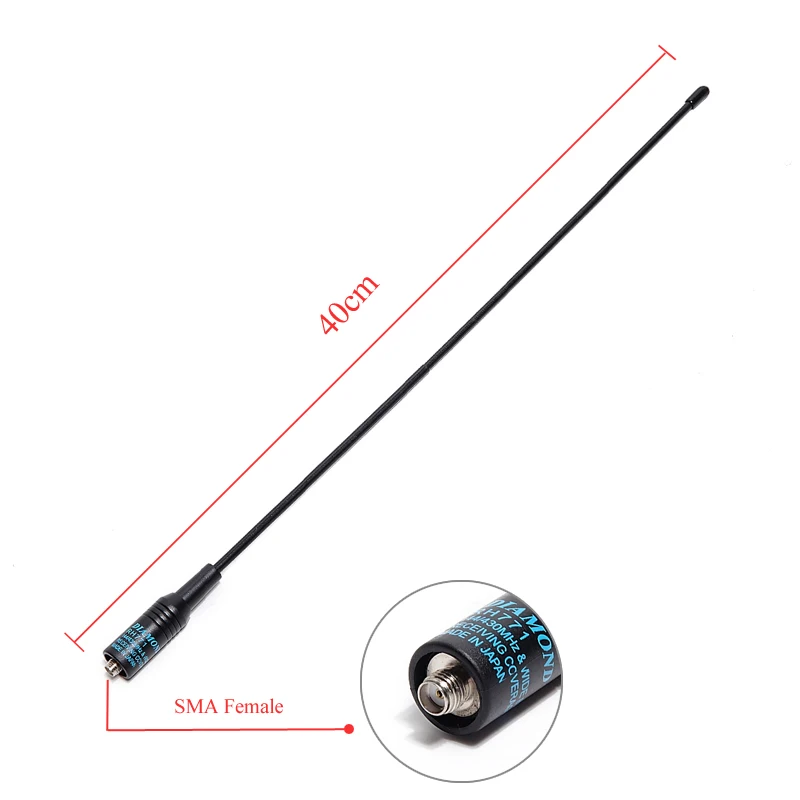 Двухдиапазонная Антенна Diamond RH 771 U/V 144/430 МГц SMA Female/SMA Male/BNC для раций Baofeng TYT 'd xun