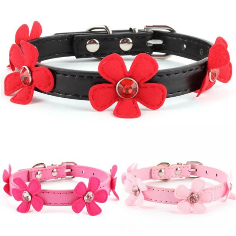 Ошейник для питомца маленькая собака кошка искусственная кожа Регулируемый