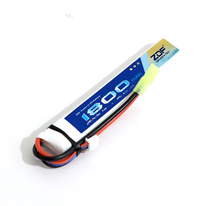 Аккумулятор ZDF Power RC Lipo 11 1 В 1800 мА · ч 25C 50C 3S аккумулятор для мини-страйкбола модели
