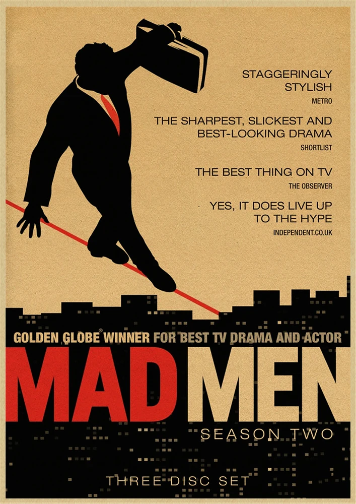 Mad men классический фильм крафт-бумага Ретро стиль декоративная печать на крафтовой бумаге настенная живопись наклейки для дома плакаты - Цвет: Фиолетовый