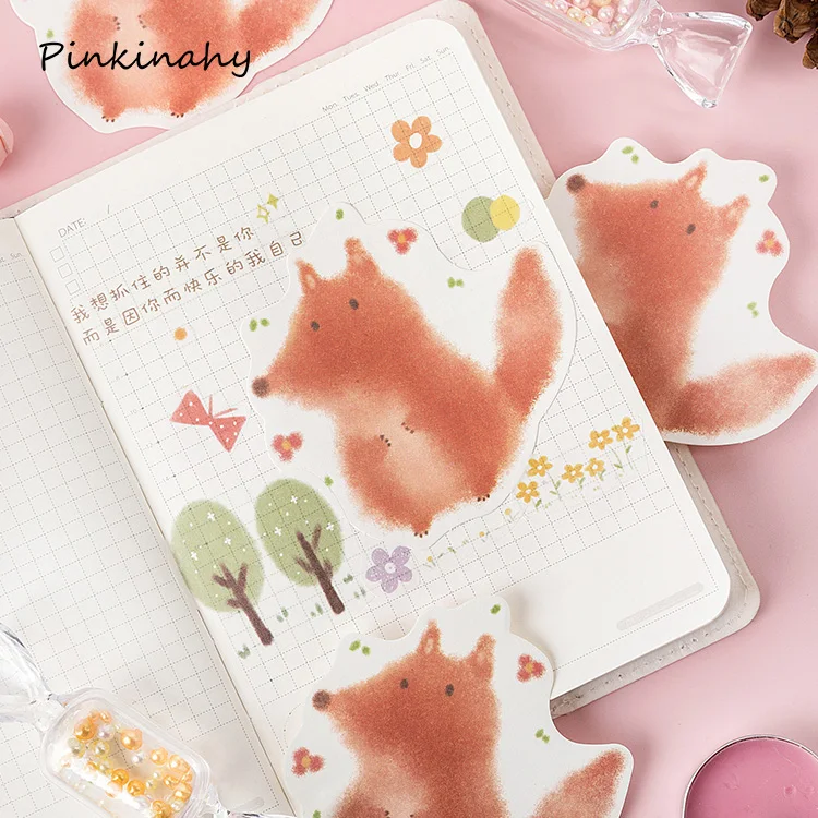 30 листов креативные милые животные торт записываемые бумажные наклейки