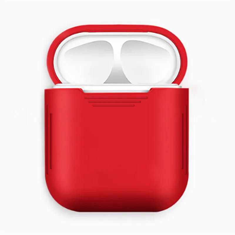 red for AirPods Мягкий ТПУ силиконовый чехол для airpods 1 2 3 Зарядный чехол для наушников Защитный чехол для air pods pro i12 i10 зарядное устройство нескользящий корпус - Цвет: red for AirPods