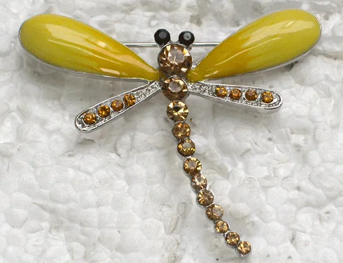 

Dragonfly Brooch Rhinestone Enamel Pin brooches C351 G