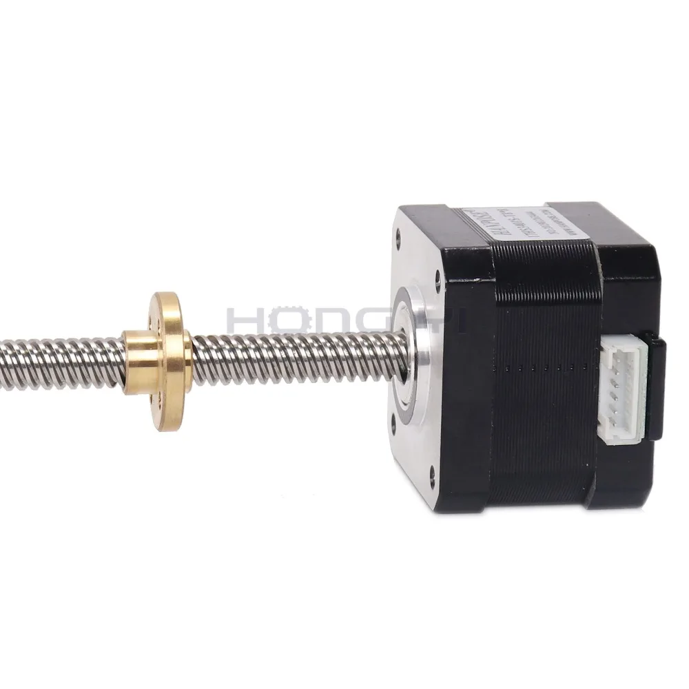 nema 17 Screw17HS3401S-T8 8 мм шаговый двигатель шаг с Латунная гайка для ce rosh iso CNC лазера и 3D принтера