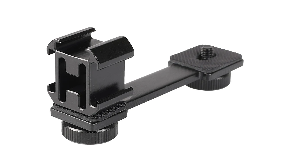 Для DJI Osmo Mobile 2 аксессуар тройной Горячий башмак крепление шарнирный адаптер удлинитель кронштейн для Zhiyun Smooth 4 кран 2 Osmo Pocket - Цвет: Серый