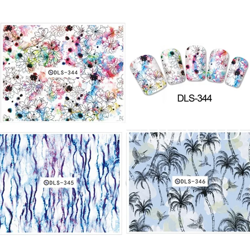 1 лист переводные наклейки для ногтей с цветущими цветами|decorative stickers for mirrors|sticker