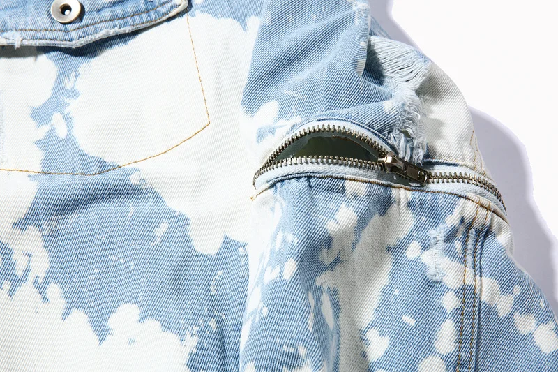 Мужская потертая кожаная куртка Черная байкерская джинсовая 4 цвета | одежда