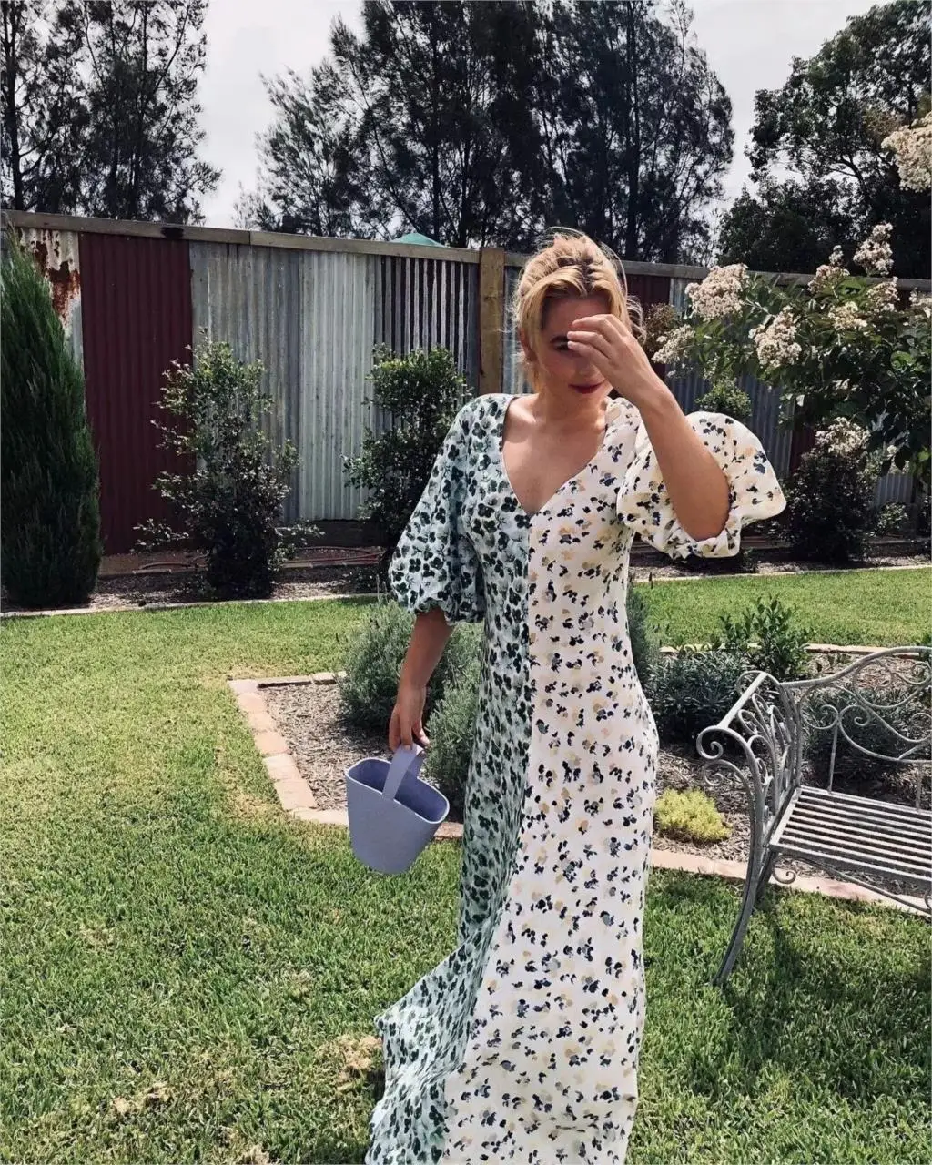 Винтажное платье с коротким рукавом и цветочным принтом женское летнее