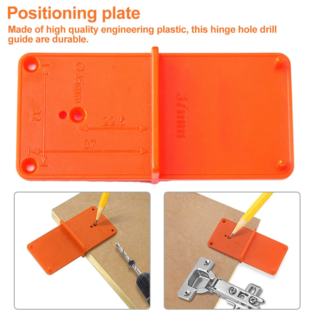 

Drilling Guide Locator Hole Opener template Door Cabinets DIY Tool For Woodworking Tool 35mm 40mm Hinge Hole