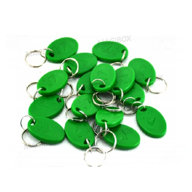 100 шт./лот 125 кГц RFID Smile Green идентификационные карты приближения жетон брелоки для