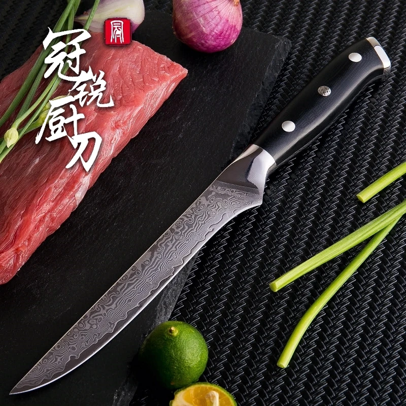 Grandsharp 4 шт. Кухня Ножи комплект японский VG10 Дамаск Сталь кухонные ножи kiritsuke нож обвалочный нож для очистки овощей Ножи G10 ручка