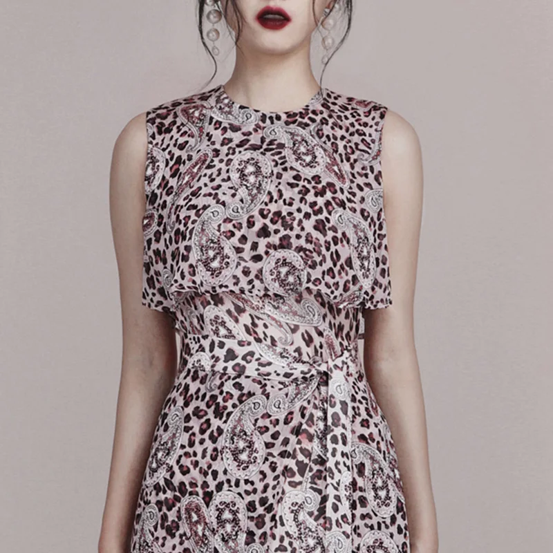 Женское платье с круглым вырезом Max Spri повседневное асимметричное средней длины