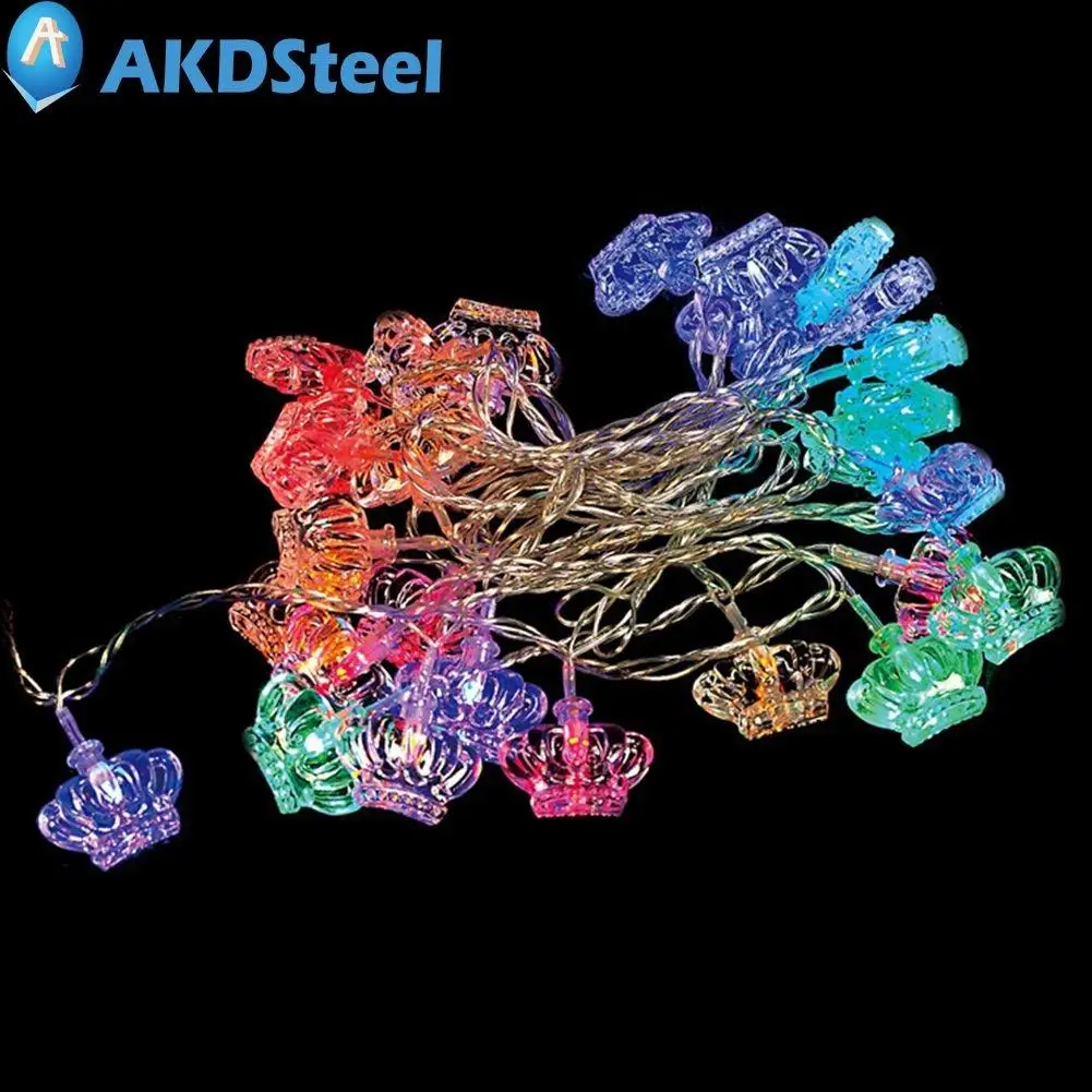 Akdsteel 1.65 м 10 Гирлянды светодиодные огни Пластик мечтательный Хрустальная корона