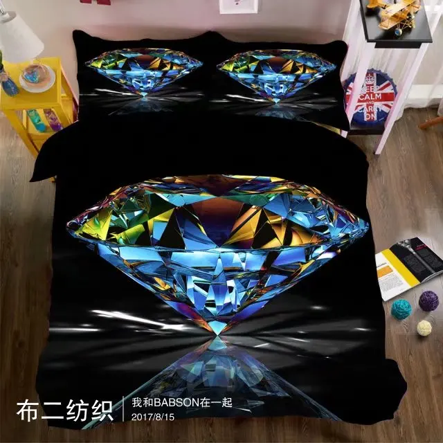 Современный комплект постельного белья 3D из яркого кирпича и камня покрывала