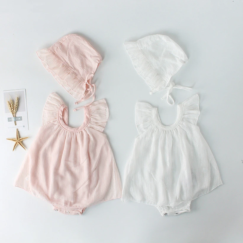 Боди для маленьких девочек летняя одежда новорожденных хлопковый кружевной