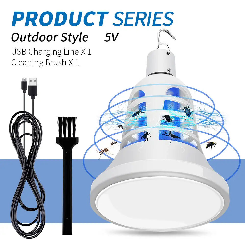 Outdoor 5V Лампа от комаров, светодиодный светильник для выращивания, E27, лампа против насекомых, 220 В, светодиодный тент для выращивания всего спектра, 110 В, Zapper, светильник от комаров, лампа 5 В - Цвет: Outdoor 5V