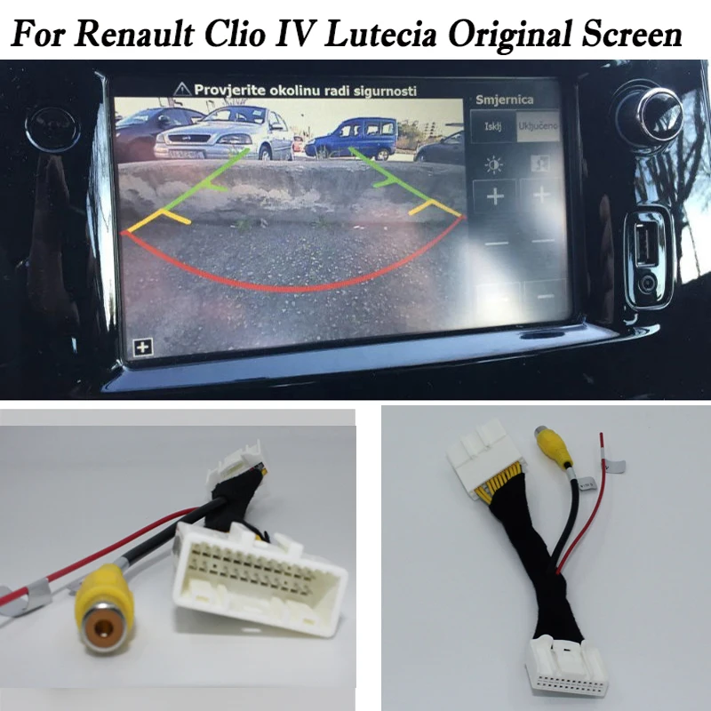 Обратная камера соединительный кабель для Renault Clio IV Lutecia задняя резервная парковочная камера RCA дисплей совместимый