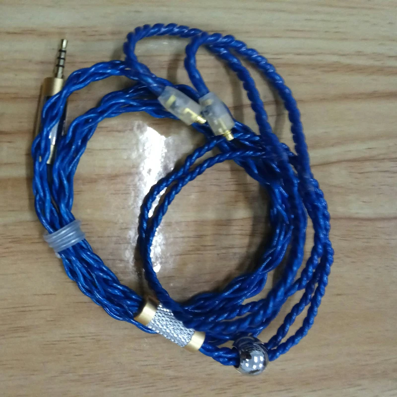 Плетеная леска с 4 нитями 5N A2DC для АТХ E40 LS70 DIY MMCX кабель для Shure SE215 SE535 IE80 Im50 Im70 для Уэстон TFZ W4r Um3x 0,75 мм TF10 TF15
