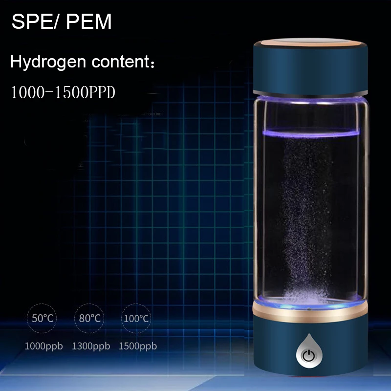 Новый SPE/PEM водородный богатый генератор бутылка с ионизатором воды Seperate H2 и O2
