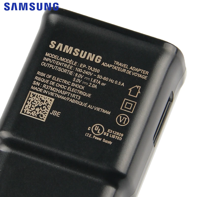 Samsung быстрая зарядка настенное зарядное устройство EP-TA200 для samsung GALAXY S9+ S10 S10X SM-G9700 S10E S10Plus G9750 S9 type-C