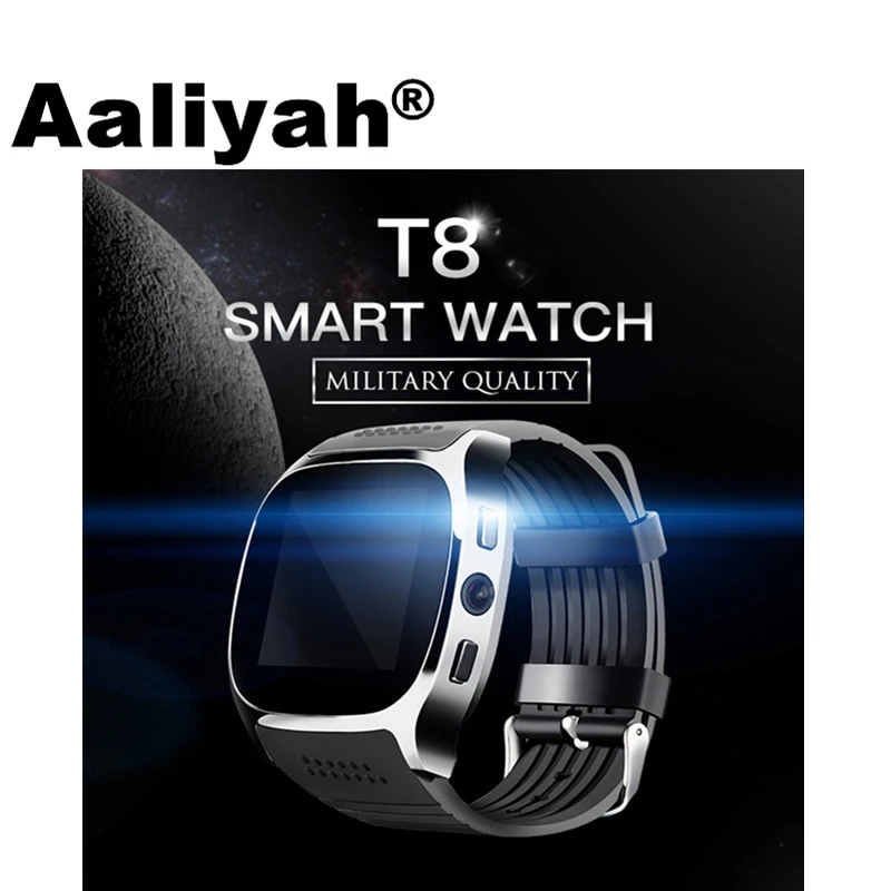 Смарт часы Aaliyah T8 Bluetooth с камерой музыкальный плеер Facebook Whatsapp Синхронизация SMS