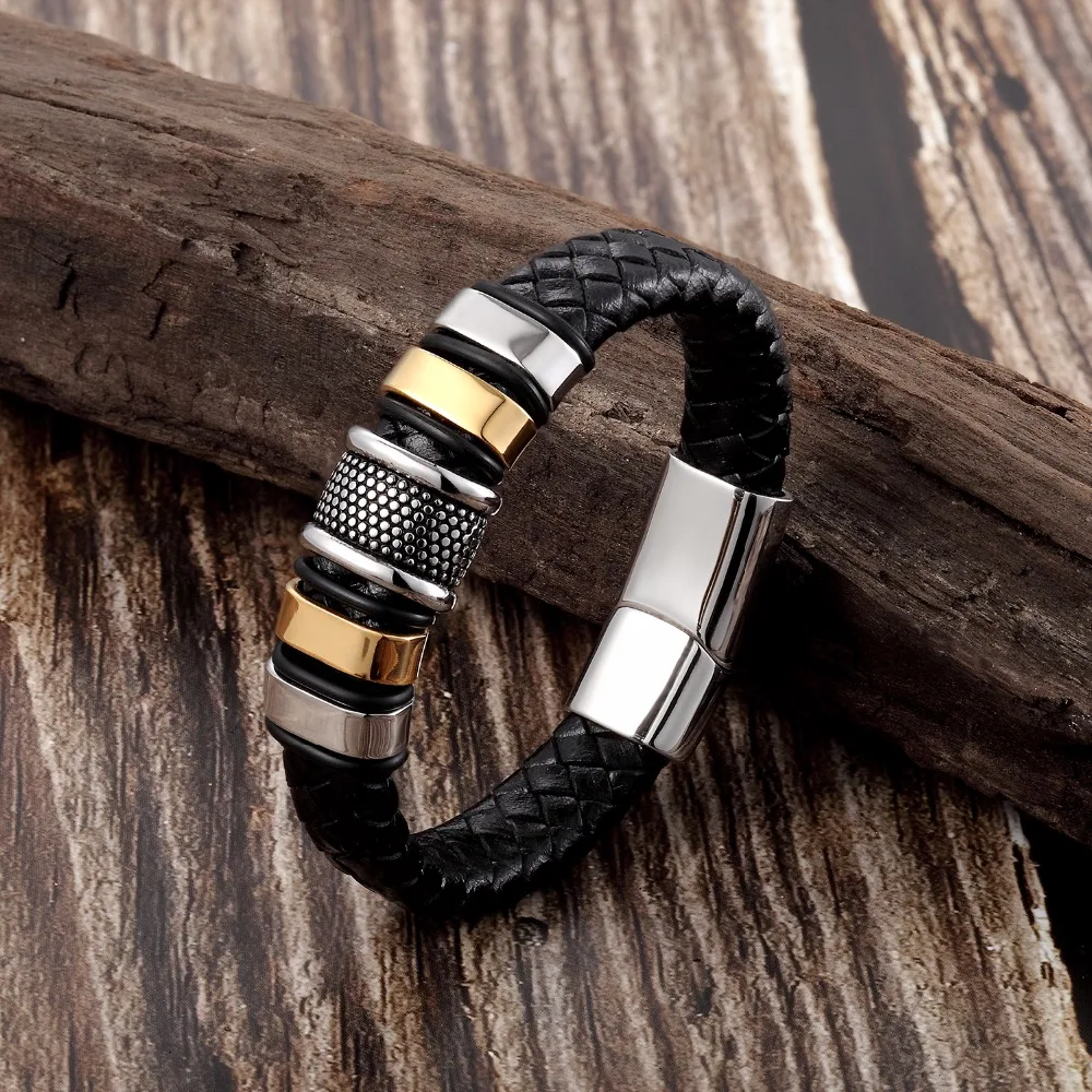 Мода 2019 г. пояса из натуральной кожи жгутовый браслет панк нержавеющая сталь