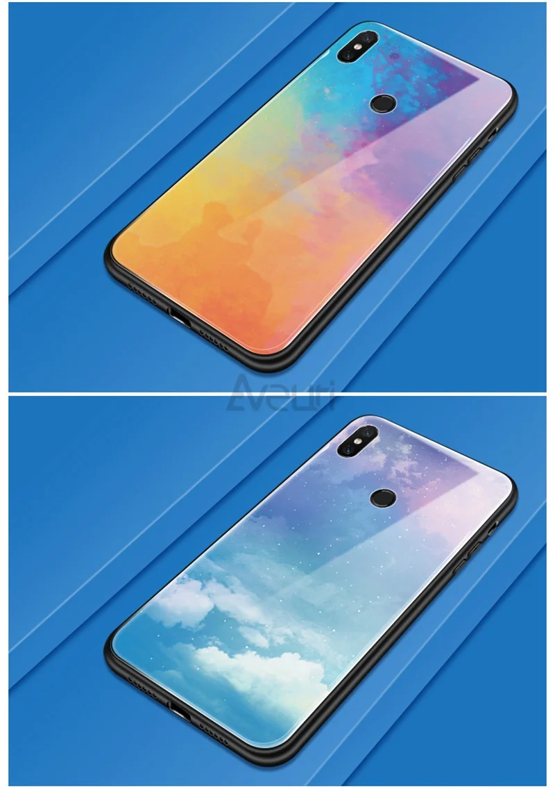 Для спортивной камеры Xiao mi Red mi 7 5 плюс K20 S2 Note 4 4X5, 6, 7, 8 Pro красочные Стекло крышка чехол для телефона для Xiaomi mi 8 9 SE 9T A1 A2 Lite Coque