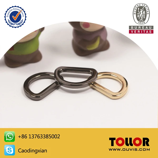 

High Quality Pressure Casting Gold Hardware D Rings For Handbag Accessories Silver Stainless Metal D-Ring For Leather Bag