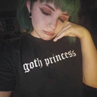 Летняя мода Tumblr Goth Принцесса Графический гранж рубашки тройники топы женские с коротким рукавом o-образным вырезом рубашка Harajuku Ullzang одежда