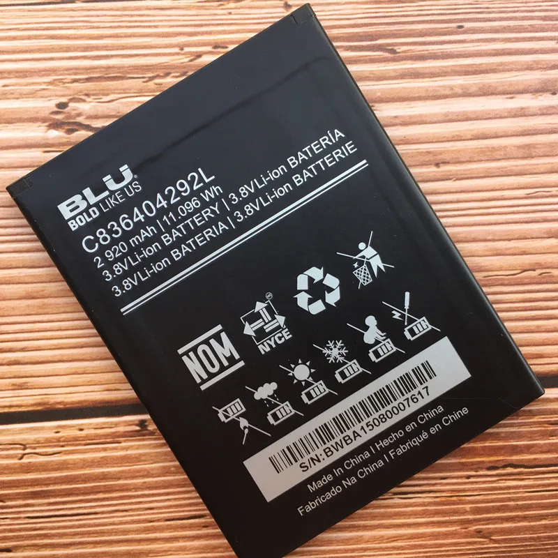 C836404292L 2920mAh Сменный аккумулятор для мобильного смартфона BLU Life 8 XL L290L L290U сотовый