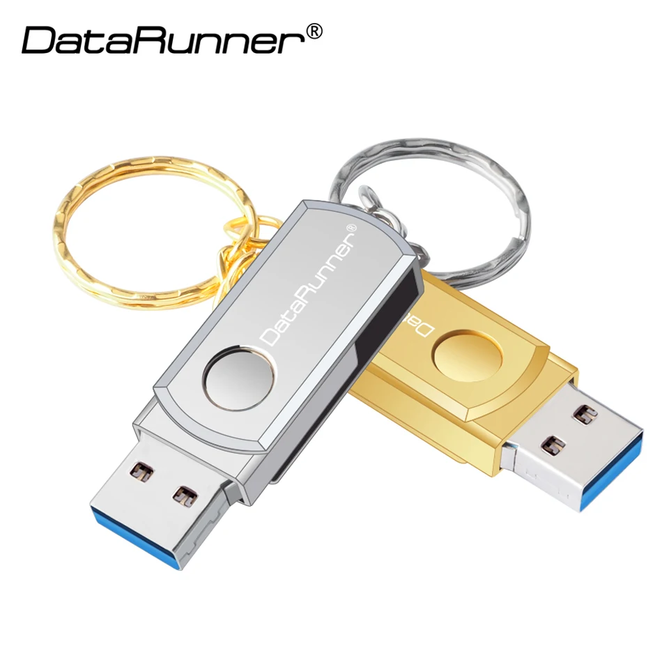Новый Usb флеш накопитель DataRunner ручка с кольцом для ключей 32 ГБ 64 флешка 128 256