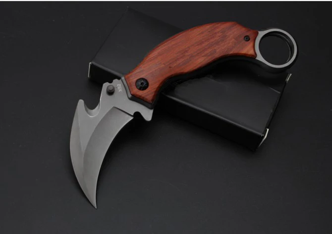 Karambit нож X52 5Cr13Mov Лезвие cid филиал деревянная ручка складной EDC инструмент Открытый