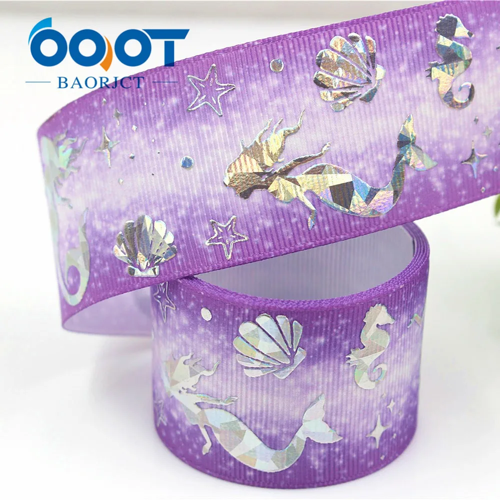 OOOT BAORJCT G-18609-445 38 мм 10 ярдов Лазерная Серебряная мультяшная любовь печатная