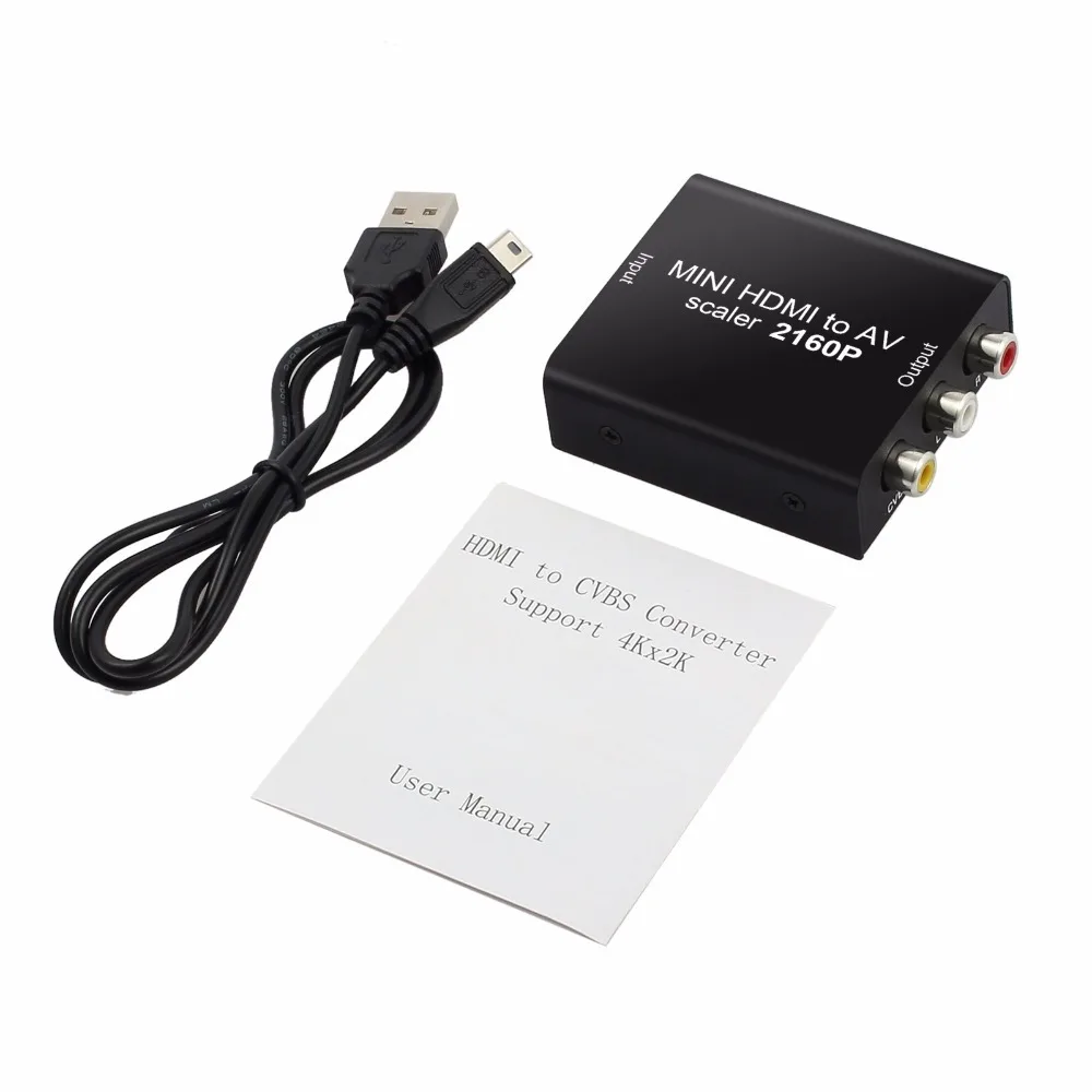 PROZOR HDMI совместим с декодером CVBS 2160P 4K x 2K usb кабелем для NTSC совместимых 1 4b в AV L/R