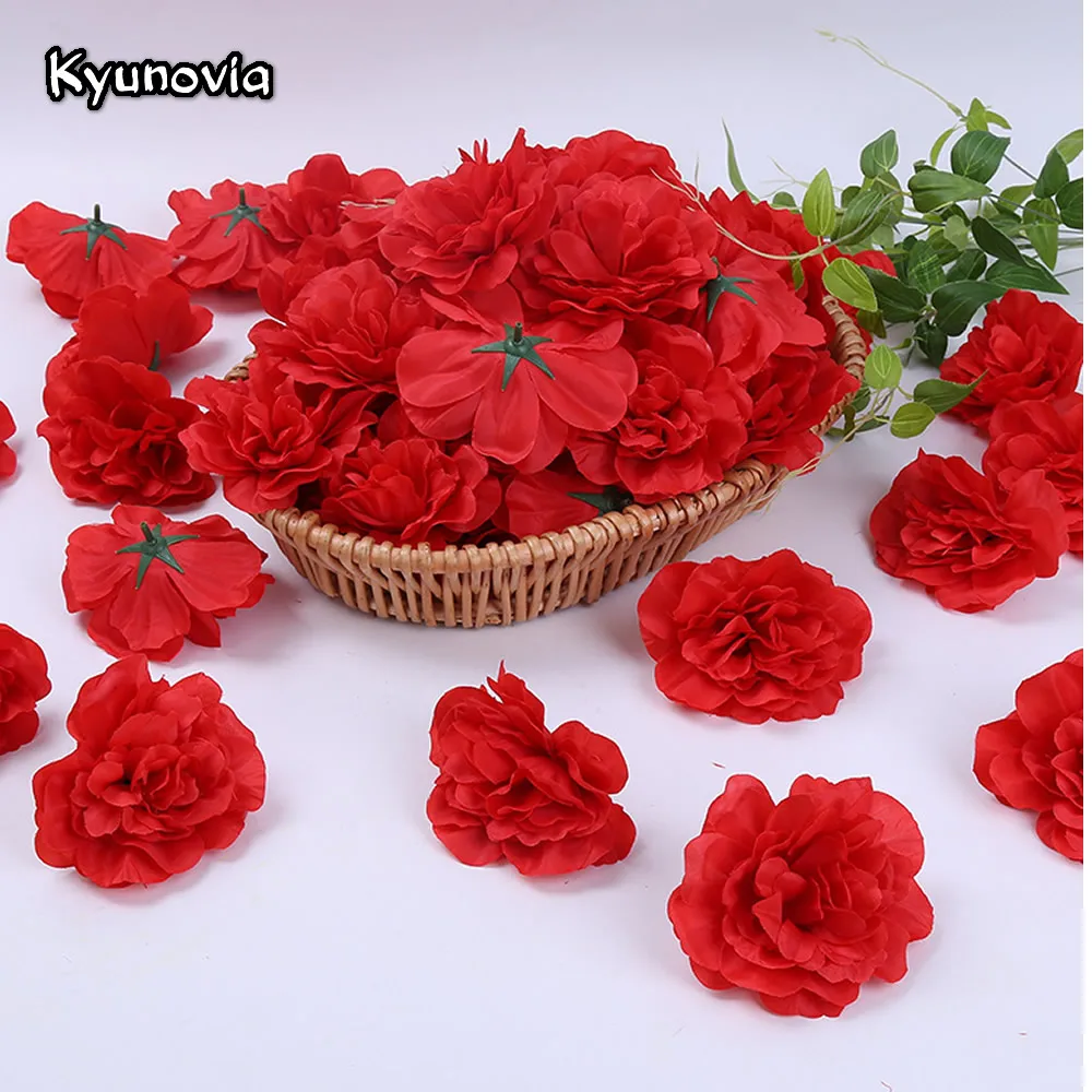 Kyunovia 10 шт. 6 см Маргаритка из шелка искусственные головки цветов DIY Свадебный шар