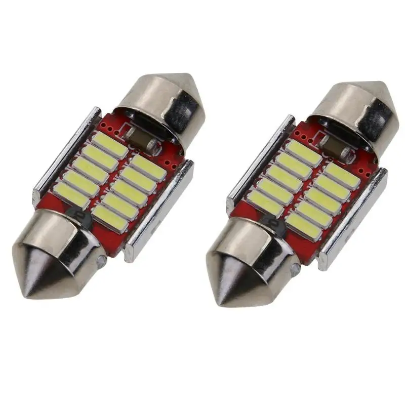 2 шт. Автомобильные светодиодные лампы 4014 12SMD 12 в 1 8 Вт|Сигнальная лампа| |