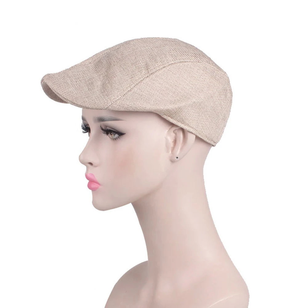 Кепка берет унисекс из хлопка и льна модный с утконосом плющовой подстилкой