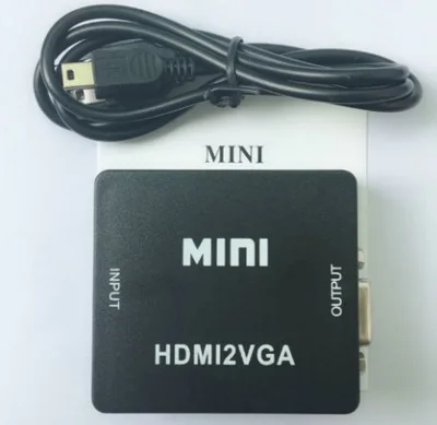 Мини HDMI к VGA конвертер с аудио HDMI2VGA устройство для видеосъемки адаптер HD видео 1080 P