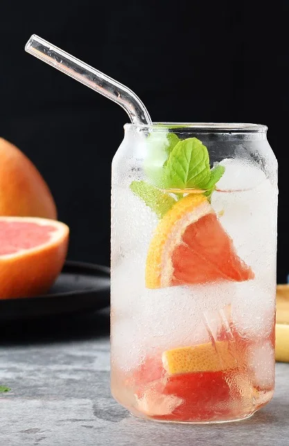 400ml with straw Ins, горячая Распродажа, модная стеклянная чашка для воды, молока, сока, пивная стеклянная чашка 400 мл, 550 мл и соломенная десертная чашка, Шейк-стакан - Цвет: 400ml with straw