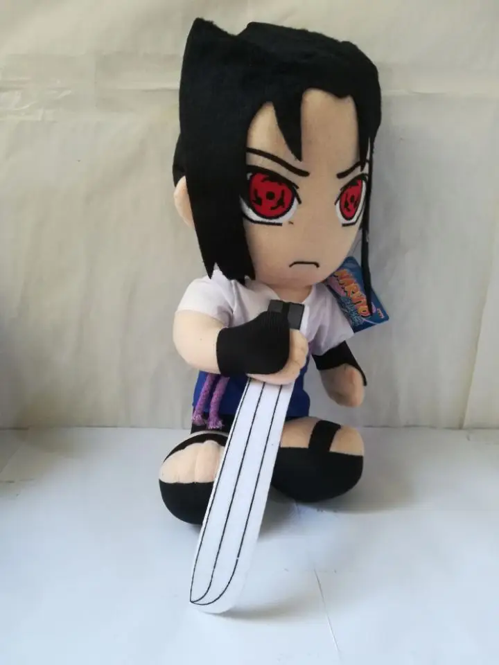 Фигурка Наруто из фильма и ТВ 30 см Uchiha Sasuke плюшевая аниме мягкая кукла детская