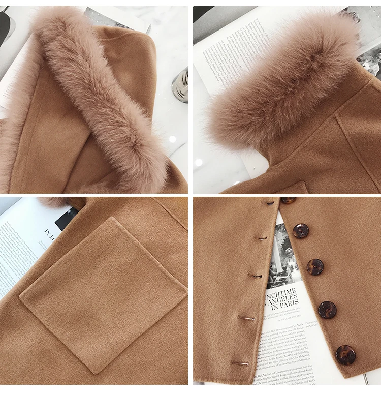 OFTBUY 2019 зимняя куртка женская парка натуральная Шуба из натурального Лисьего меха