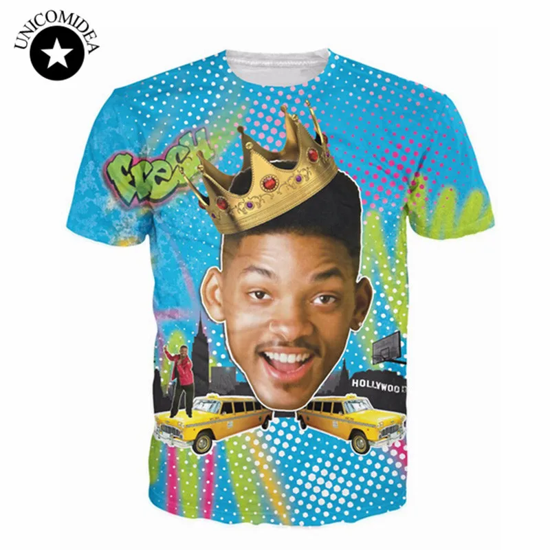 

Summer Men/Women's 3d Will Smith T-shirts Funny Printed T Shirt Fresh Tee Sexy Tshirt Tops casual Clothes