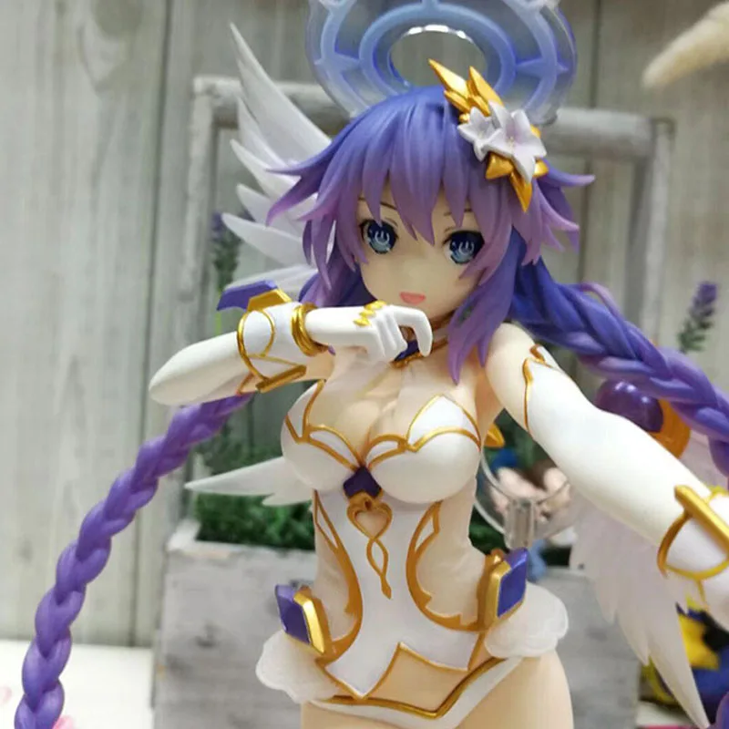 Новый 25 см аниме Hyperdimension Neptunia цифры фиолетовый сердце Нептун ПВХ Фигурки