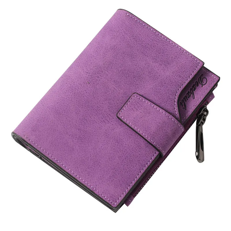 Женские кошельки из матовой искусственной кожи с коротким замком и пряжкой в